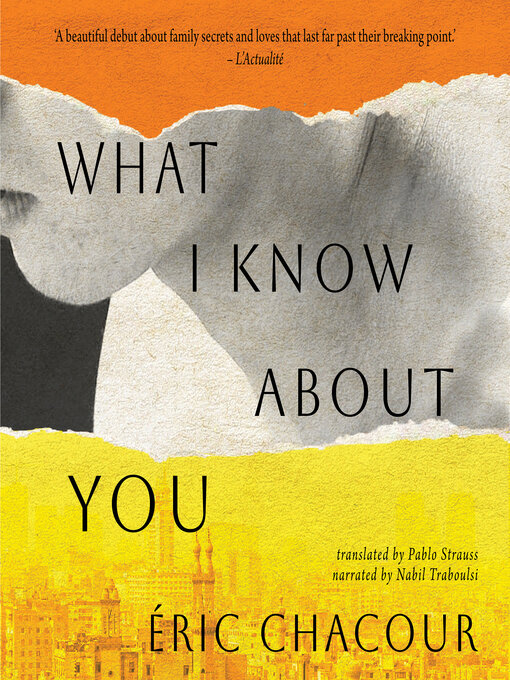 Title details for What I Know About You by Éric Chacour - Wait list